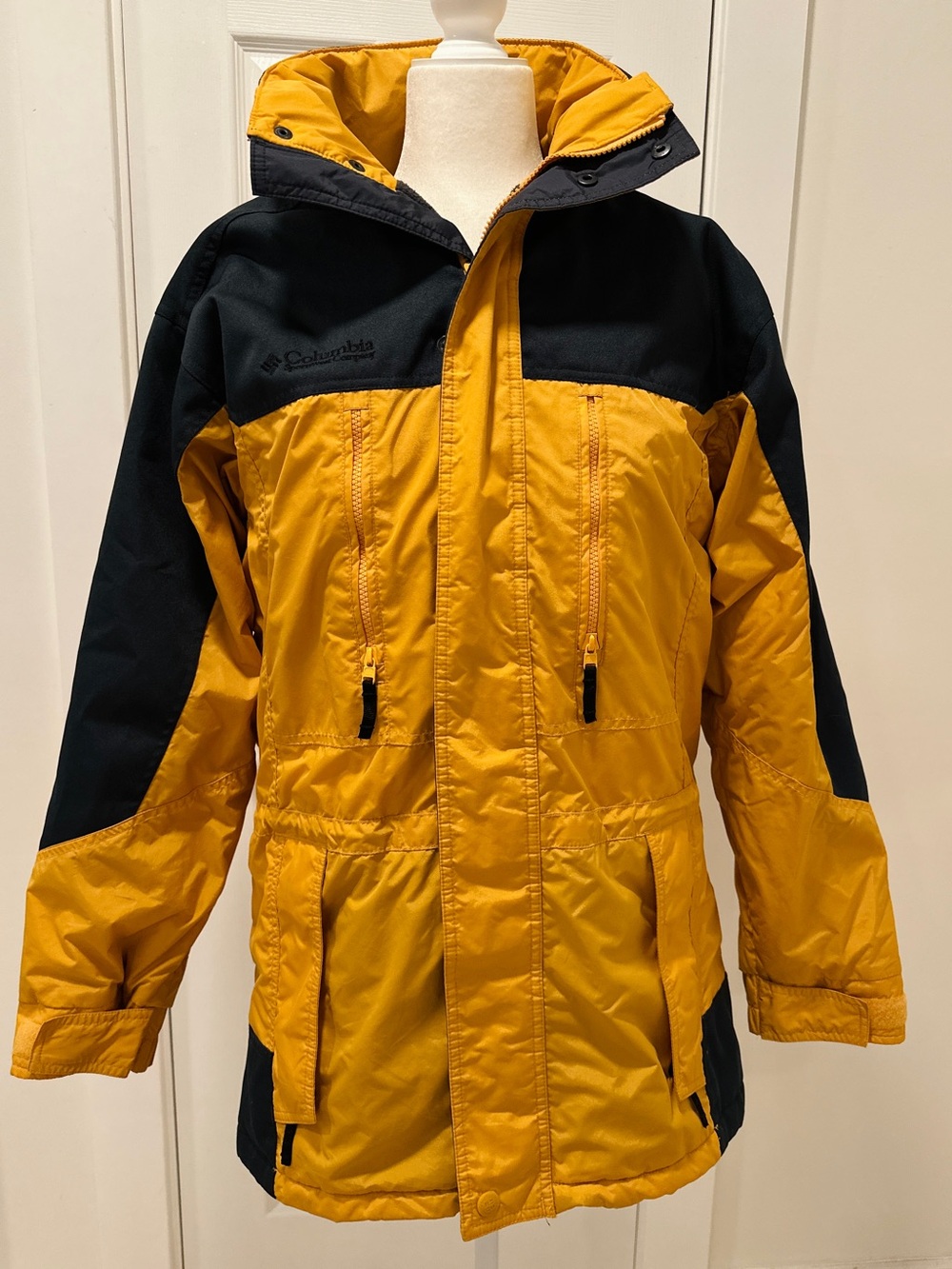 Vintage 90s Columbia Double Whammy Yellow & Black Ski Jacket S